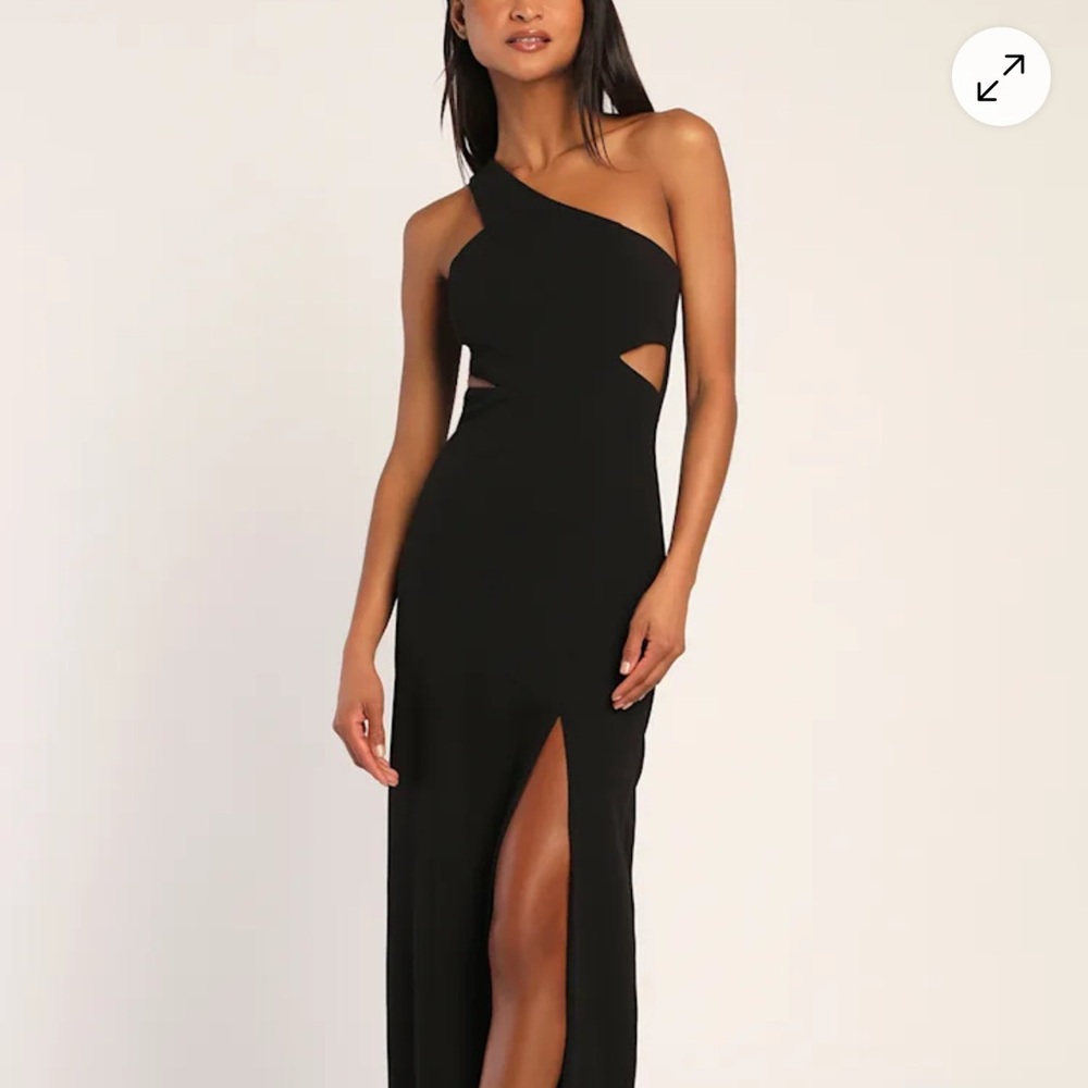 Lulu's Chic Black One-Shoulder Dress